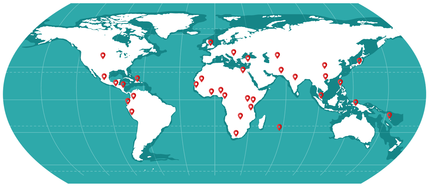 Grameen Bank Global Presence Map
